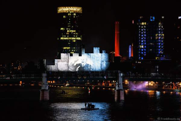 Walter Ulbricht - Niemand hat die Absicht, eine Mauer zu errichten - bei der Abschlussshow von 25 Jahre Tag der Deutschen Einheit in Frankfurt 2015