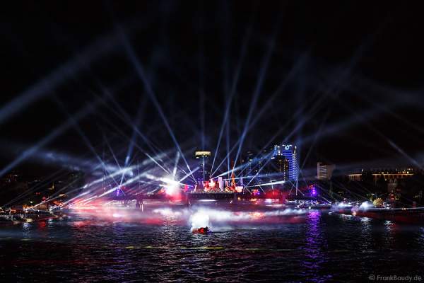 Mega-Lichtshow bei 25 Jahre Tag der Deutschen Einheit in Frankfurt 2015