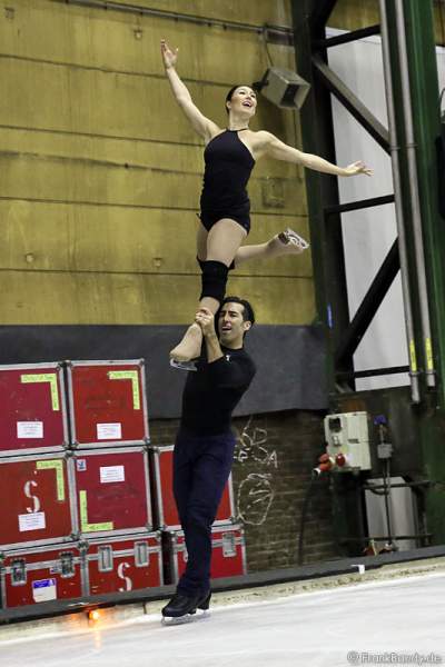 Robin Johnstone und Andy Buchanan beim Paartraining von Holiday on Ice neuester Show BELIEVE