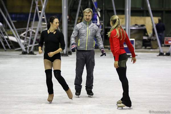 Szenenprobe mit Robin Johnstone und Christopher Dean für die neue Show BELIEVE von Holiday on Ice