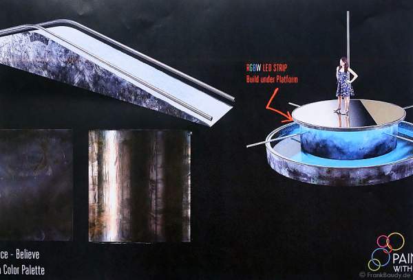 Skizzen der Kulisse für die Show BELIEVE von Holiday on Ice