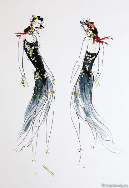 Skizzen der Kostüme für die Show BELIEVE von Holiday on Ice