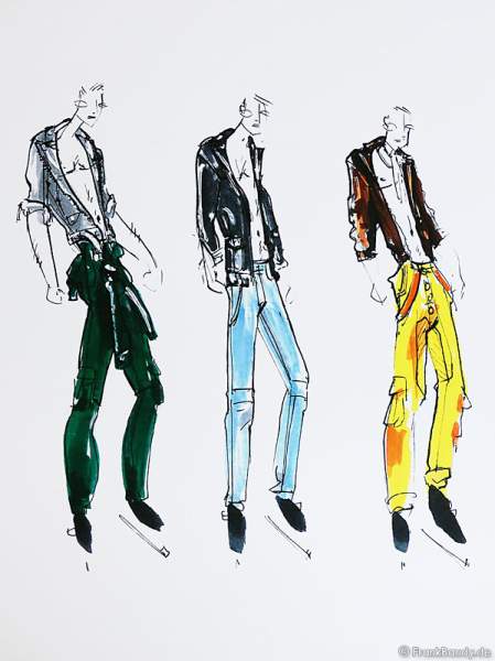 Skizzen der Kostüme für die Show BELIEVE von Holiday on Ice