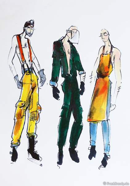 Skizzen der Kostüme für die Show BELIEVE von Holiday on Ice