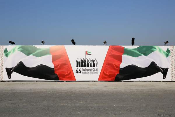 Construction and preparations for the celebration of the 44th UAE National Day 2015 in Dubai Design District