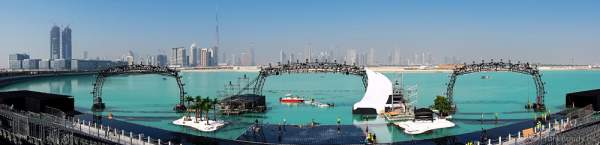 Construction and preparations for the celebration of the 44th UAE National Day 2015 in Dubai Design District