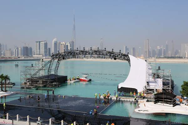Construction and preparations for the celebration of the 44th UAE National Day 2015 in Dubai Design District