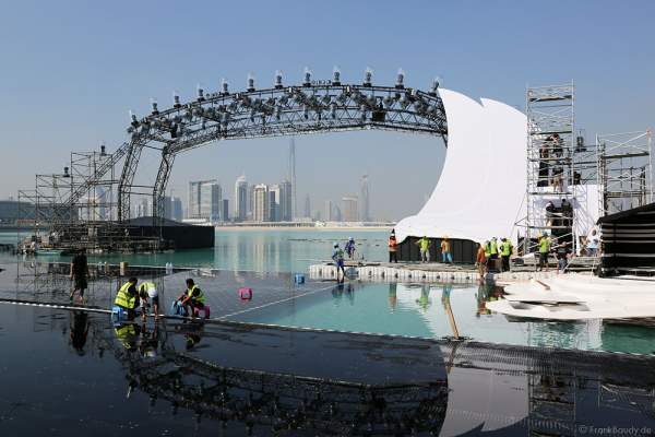 Construction and preparations for the celebration of the 44th UAE National Day 2015 in Dubai Design District
