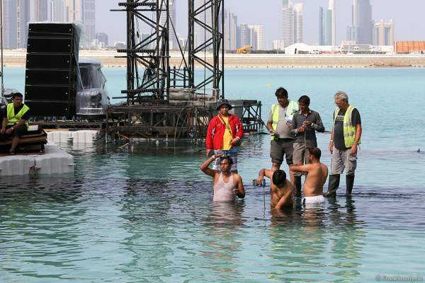 Construction and preparations for the celebration of the 44th UAE National Day 2015 in Dubai Design District