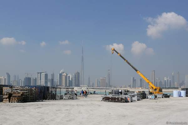 Construction and preparations for the celebration of the 44th UAE National Day 2015 in Dubai Design District