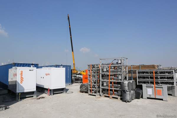 Construction and preparations for the celebration of the 44th UAE National Day 2015 in Dubai Design District