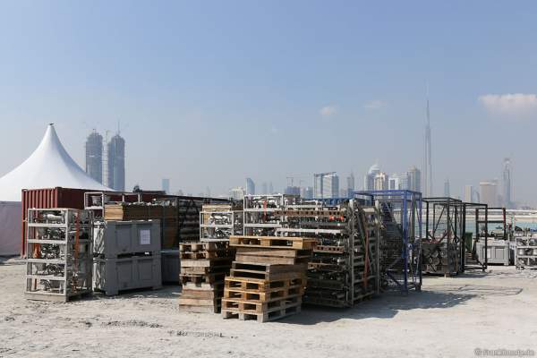 Construction and preparations for the celebration of the 44th UAE National Day 2015 in Dubai Design District