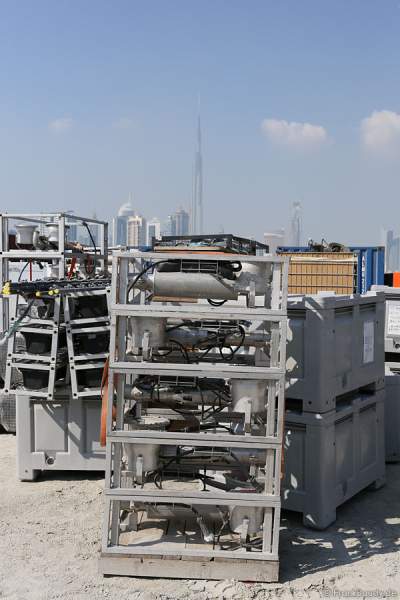 Construction and preparations for the celebration of the 44th UAE National Day 2015 in Dubai Design District