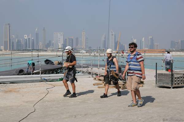 Construction and preparations for the celebration of the 44th UAE National Day 2015 in Dubai Design District
