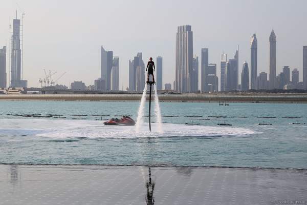 Flyboarder at the Rehearsals for the 44th UAE National Day 2015 in Dubai Design District