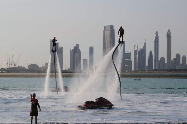 Flyboarder at the Rehearsals for the 44th UAE National Day 2015 in Dubai Design District