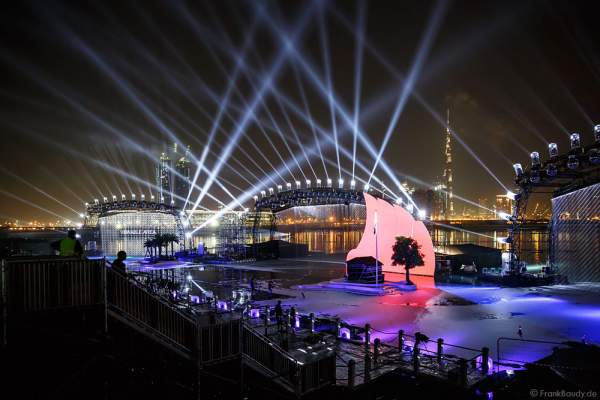 Construction and preparations for the celebration of the 44th UAE National Day 2015 in Dubai Design District