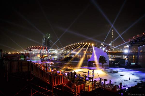 Construction and preparations for the celebration of the 44th UAE National Day 2015 in Dubai Design District