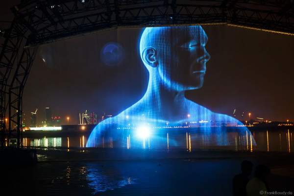 Water Curtain at the 44th UAE National Day 2015 in Dubai Design District