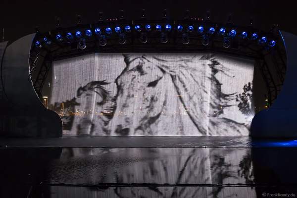 Water Curtain at the 44th UAE National Day 2015 in Dubai Design District