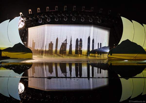 Water Curtain at the 44th UAE National Day 2015 in Dubai Design District