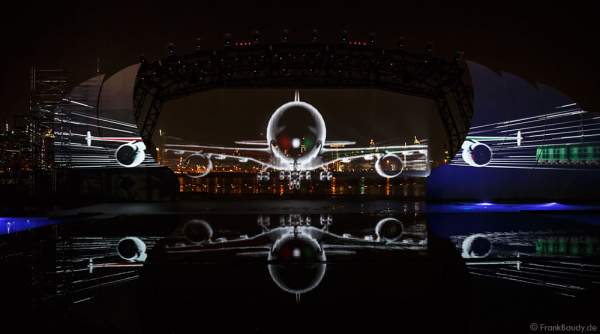 Water Curtain at the 44th UAE National Day 2015 in Dubai Design District