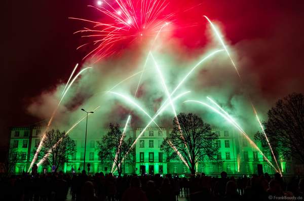 Feuerwerk bei der 900-Jahr-Feier in Haguenau 2015/2016 (Hagenau)