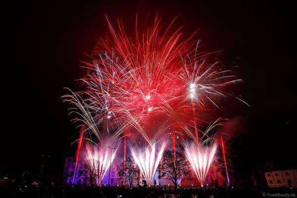 Feuerwerk bei der 900-Jahr-Feier in Haguenau 2015/2016 (Hagenau)