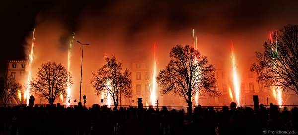Feuerwerk bei der 900-Jahr-Feier in Haguenau 2015/2016 (Hagenau)