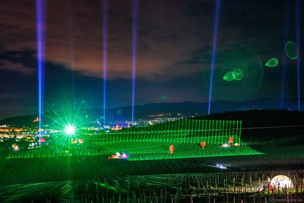 Himmelsstrahler und Laserfächer bei der Weinbergnacht 2016 in Bad Dürkheim