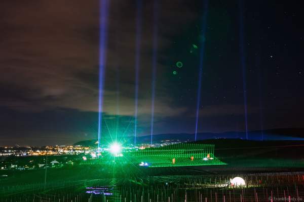 Himmelsstrahler und Laserfächer bei der Weinbergnacht 2016 in Bad Dürkheim