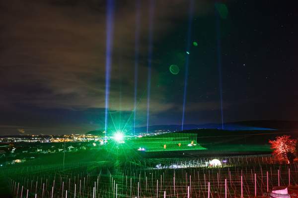 Himmelsstrahler und Laserfächer bei der Weinbergnacht 2016 in Bad Dürkheim