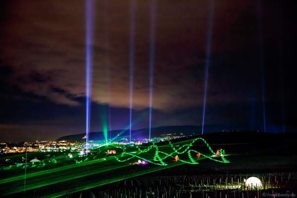 Himmelsstrahler und Laserfächer bei der Weinbergnacht 2016 in Bad Dürkheim