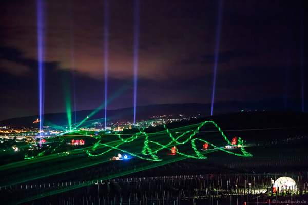 Himmelsstrahler und Laserfächer bei der Weinbergnacht 2016 in Bad Dürkheim