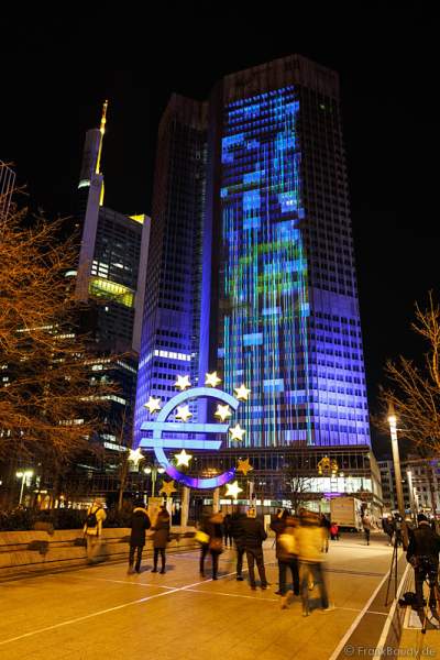 Die Europäische Zentralbank (EZB) bei der Luminale 2016 in Frankfurt