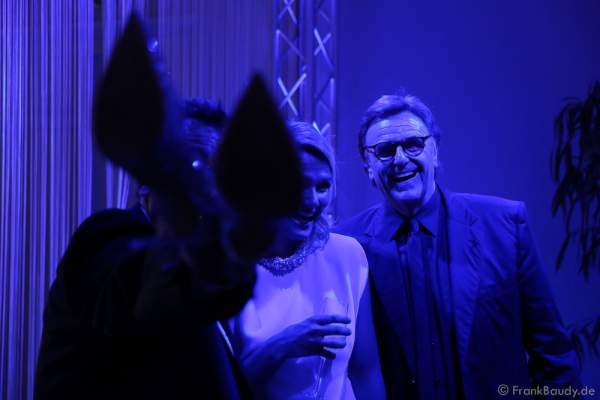 Klaus Schunk, Franziska van Almsick und Roland Mack bei der After-Show-Party beim Radio Regenbogen Award 2016 am 22. April 2016 im Europa-Park in Rust