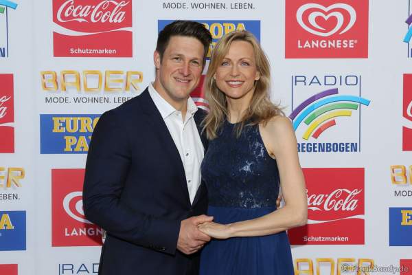 Matthias Steiner mit Ehefrau Inge Steiner beim Radio Regenbogen Award 2016 am 22. April 2016 im Europa-Park in Rust