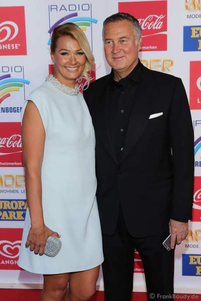 Franziska van Almsick mit Ehemann Juergen B. Harder beim Radio Regenbogen Award 2016 am 22. April 2016 im Europa-Park in Rust