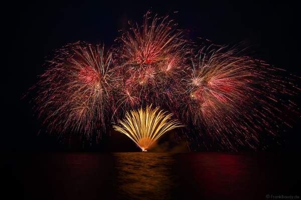 1. Büsumer Meeresleuchten mit wunderschönem Feuerwerk über der Nordsee