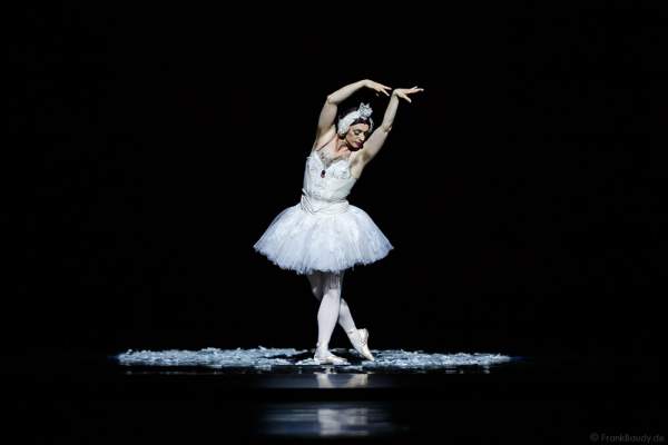 Der sterbende Schwan mit Raffaele Morra von Les Ballets Trockadero de Monte Carlo - The Trocks - am 2. August 2016 bei der Tourpremiere im Nationaltheater Mannheim
