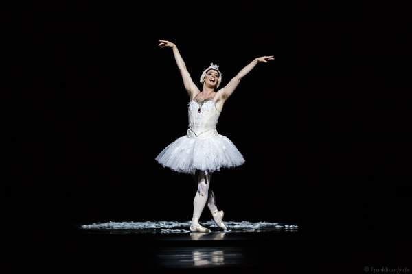 Der sterbende Schwan mit Raffaele Morra von Les Ballets Trockadero de Monte Carlo - The Trocks - am 2. August 2016 bei der Tourpremiere im Nationaltheater Mannheim