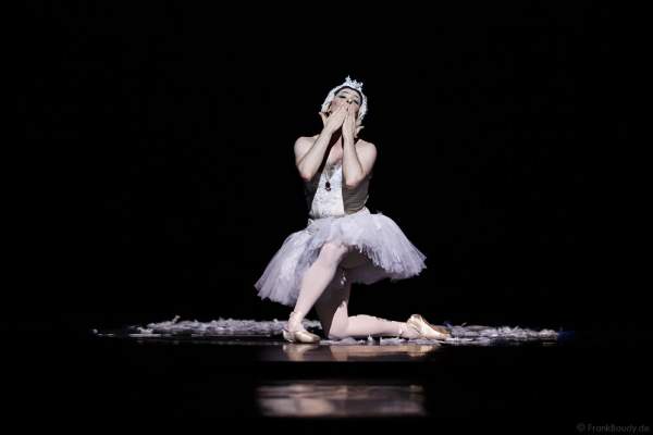 Der sterbende Schwan mit Raffaele Morra von Les Ballets Trockadero de Monte Carlo - The Trocks - am 2. August 2016 bei der Tourpremiere im Nationaltheater Mannheim