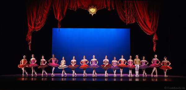 Robert Carter, Paolo Cervellera, Jack Furlong, Duane Gosa, Carlos Hopuy, Chase Johnsey, Laszlo Major, Philip Martin-Nielson, Raffaele Morra, Christopher Ouellette, Matthew Poppe, Alberto Pretto, Giovanni Ravelo, Carlos Renedo, Joshua Thake, Long Zou von Les Ballets Trockadero de Monte Carlo - The Trocks (v.l.n.r)