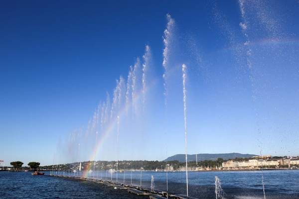 Mobile Wassershow am Tag beim Geneva Lake Festival 2016 - Schweiz