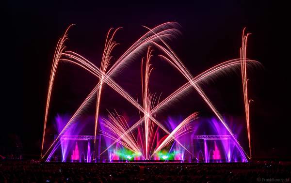 Große Wassershow mit Laser bei Art et Lumière 2016 "Best of" aus über 30 Jahren Aquatique Show in Furdenheim