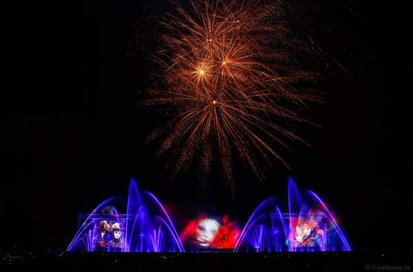 Große Wassershow mit Feuerwerk bei Art et Lumière 2016 "Best of" aus über 30 Jahren Aquatique Show in Furdenheim