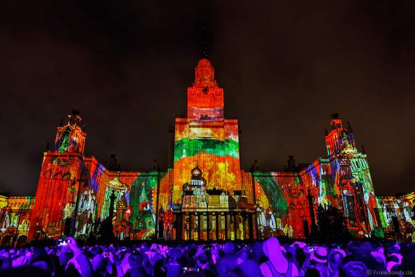 Eröffnungsfeier von Circle of Light 2016 in Moskau mit der 3D Video Mapping Show The Keeper