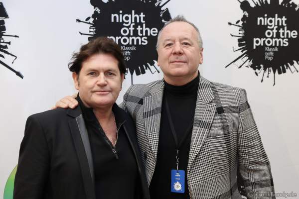 Simple Minds mit Charlie Burchill und Jim Kerr bei der Pressekonferenz zur Premiere von Night of the Proms 2016 in der SAP Arena Mannheim