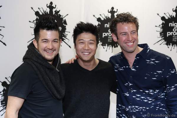 Time For Three mit Nicolas (Nick) Kendall, Charles Yang und Ranaan Meyer bei der Pressekonferenz zur Premiere von Night of the Proms 2016 in der SAP Arena Mannheim