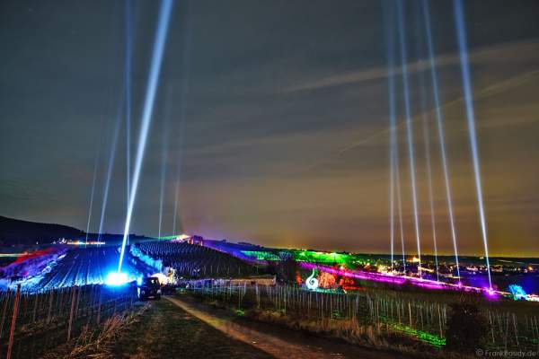 Leuchtende Weinbergnacht 2017 mit Laser und Himmelsstrahler (Skybeamer) in Bad Dürkheim